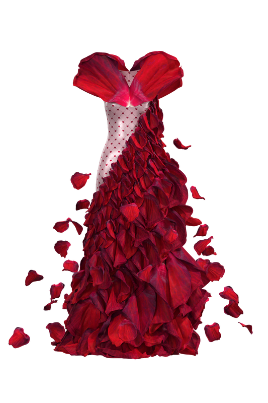 Rose petal dress