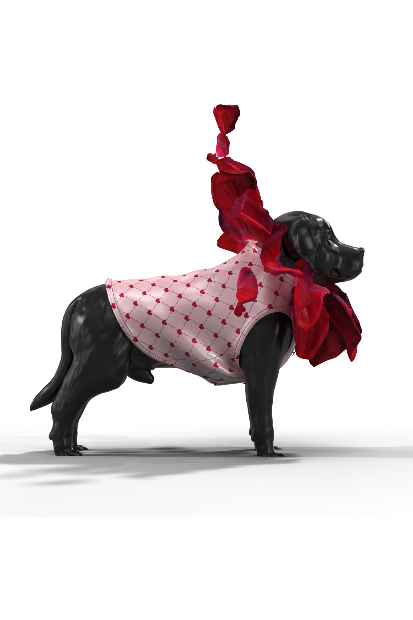  | Manteau pétales de rose pour chien ou chat
