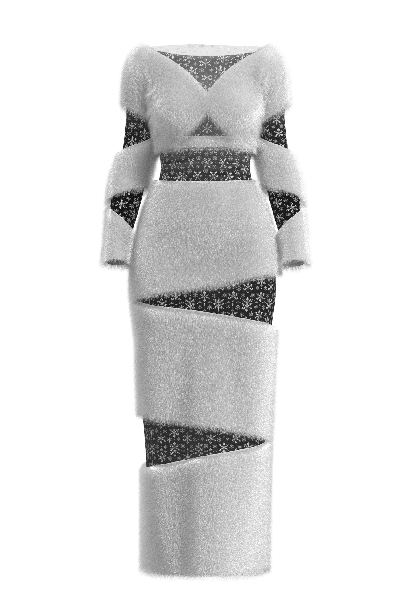  | Long snowy dress
