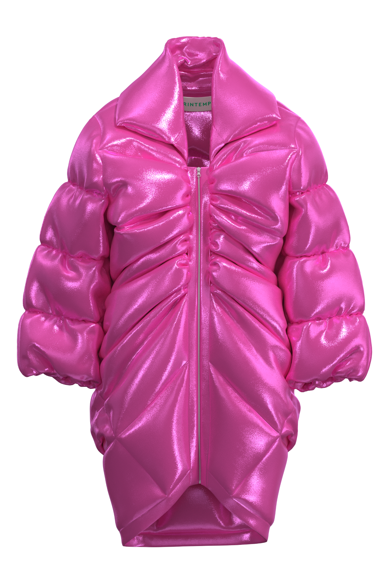  | Oversized Down Puffer Jacket Pink