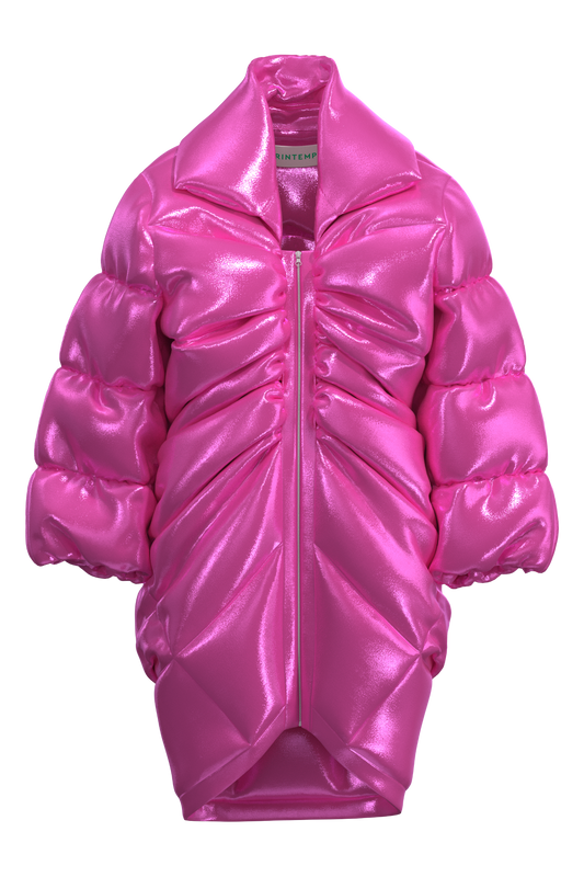 Oversized Down Puffer Jacket Pink