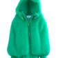 Giant Oversized Fur Hoodie Green