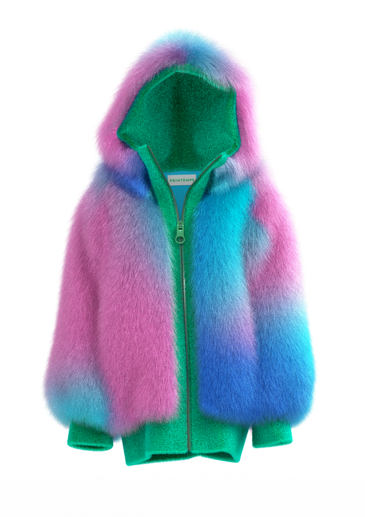 Giant Oversized Fur Hoodie Mixed