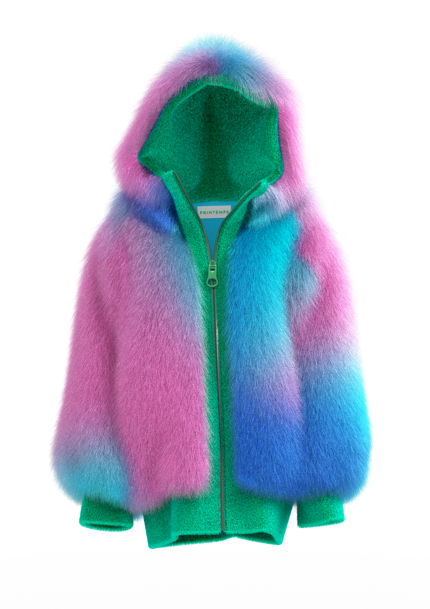 | Giant Oversized Fur Hoodie Mixed