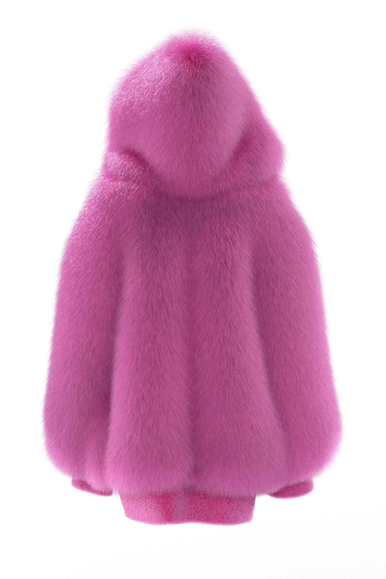  | Giant Oversized Fur Hoodie Pink
