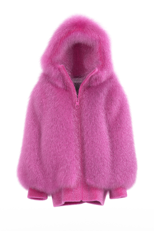 Giant Oversized Fur Hoodie Pink