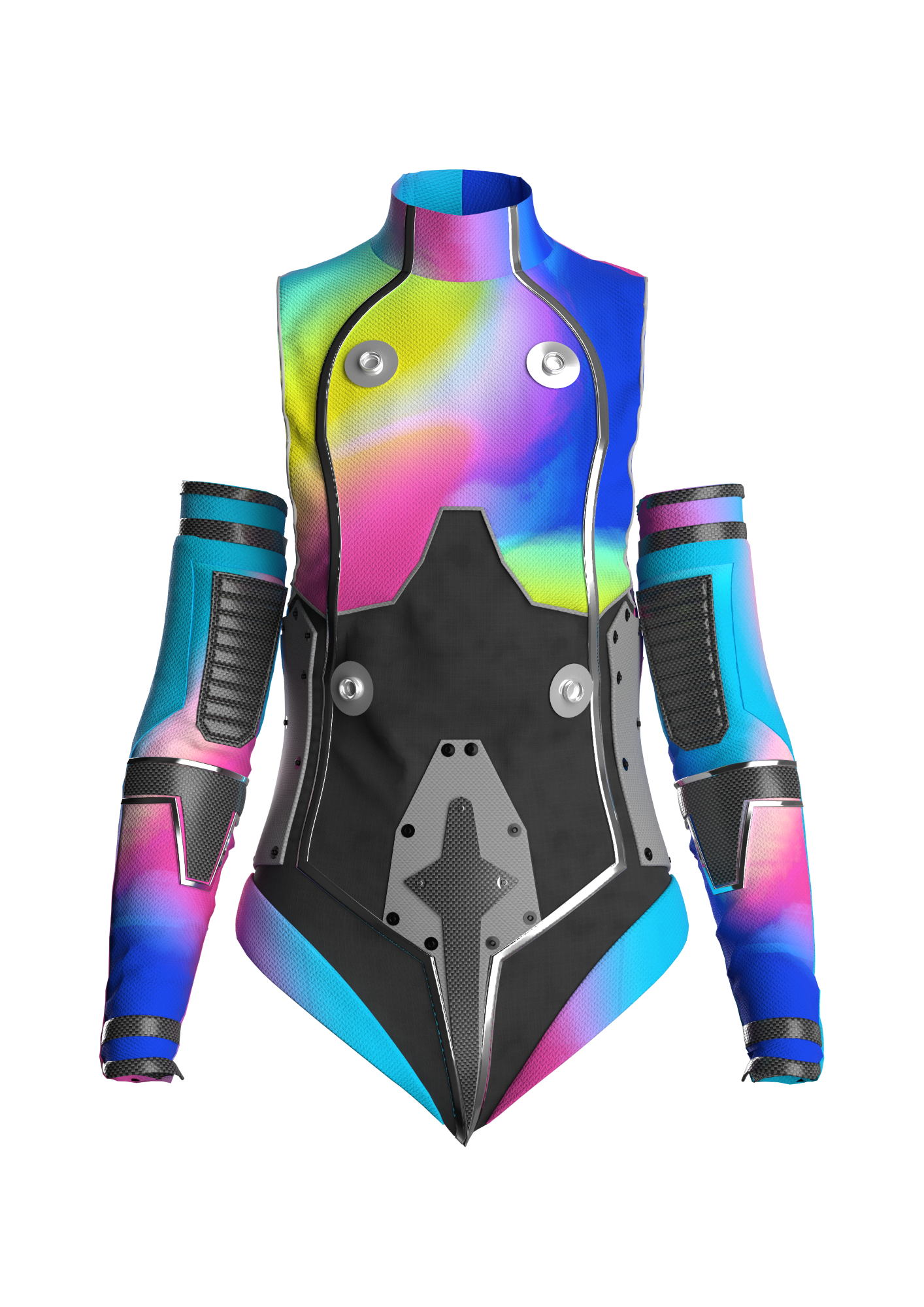  | Futuristic Body Con with Tech Sleeves Mixed