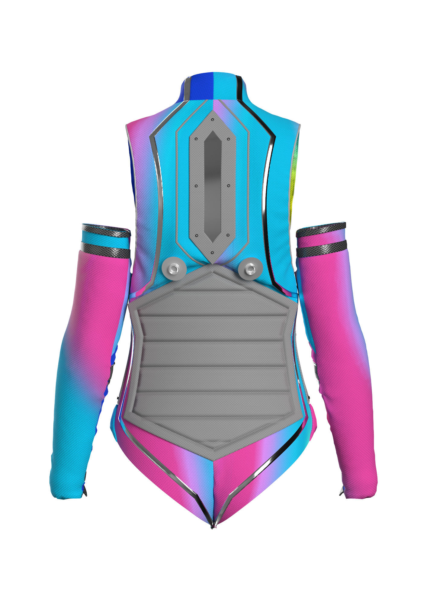  | Futuristic Body Con with Tech Sleeves Mixed