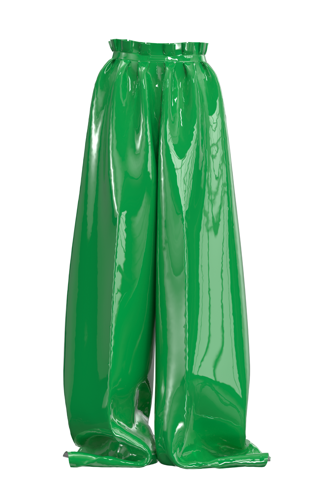 | Heavy Weight PVC Paper Bag Pants Green