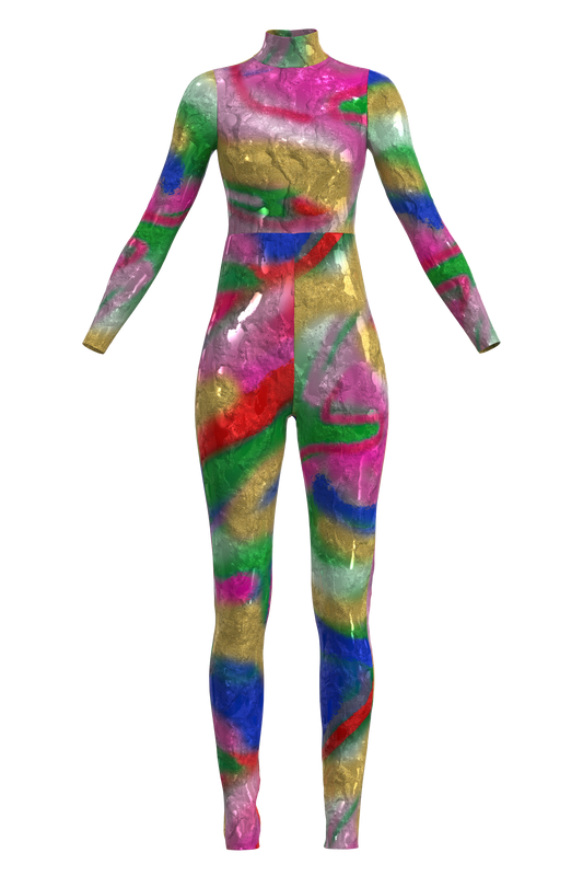 Full Body Multi-Coloured Catsuit