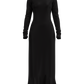 Full Length Satin Dress Black