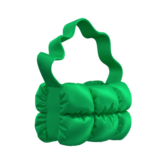 Puff Strapped Handbag Green