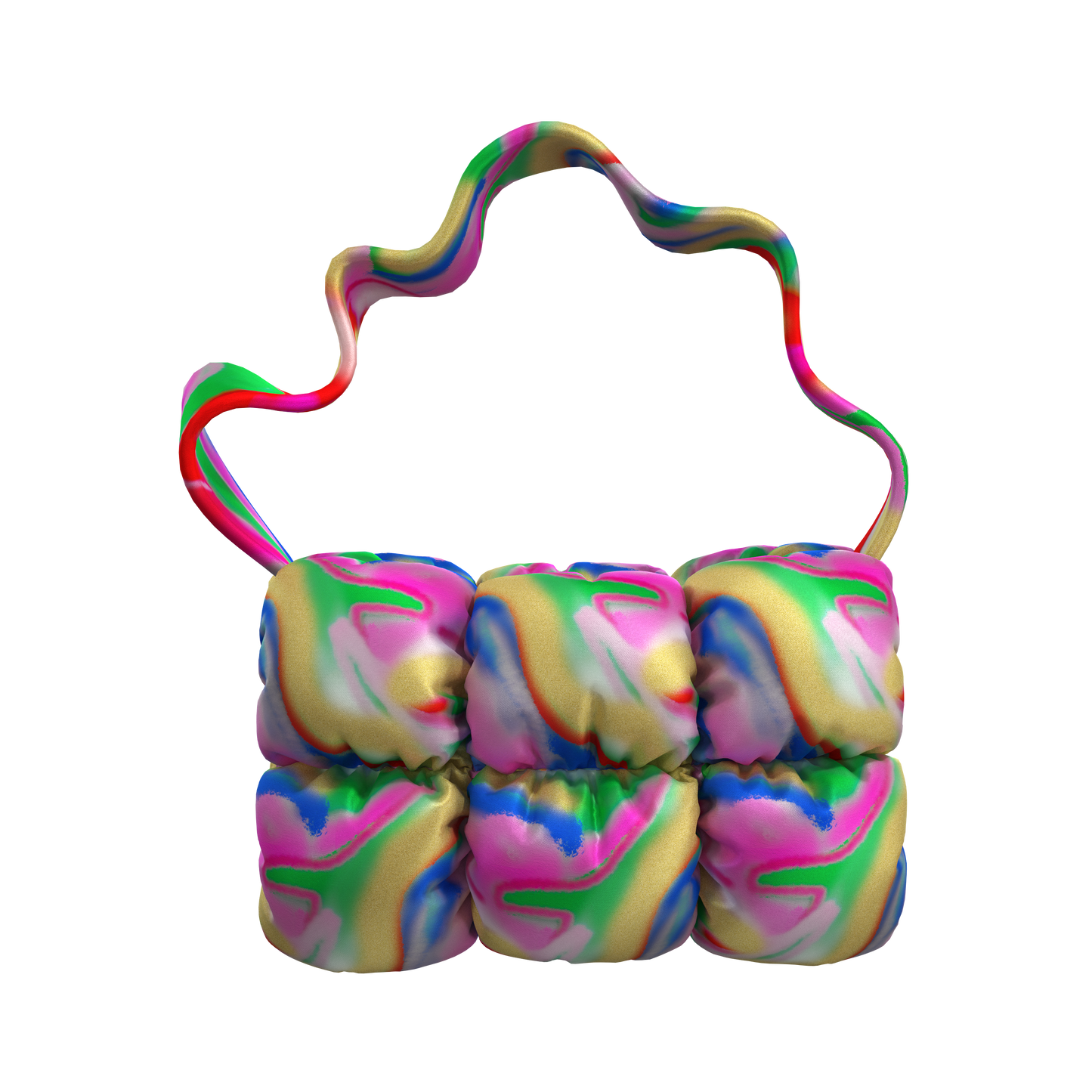  | Puff Strapped Handbag Multi Coloured