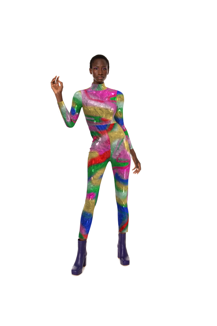  | Full Body Multi-Coloured Catsuit