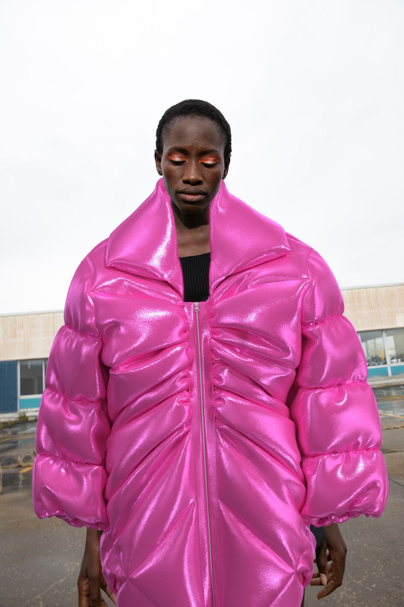 ASOS DESIGN quilted puffer jacket in baby pink | ASOS